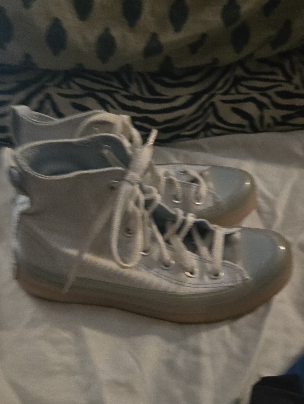 Converse Kids High-Top Sneakers in Light Blue and White
